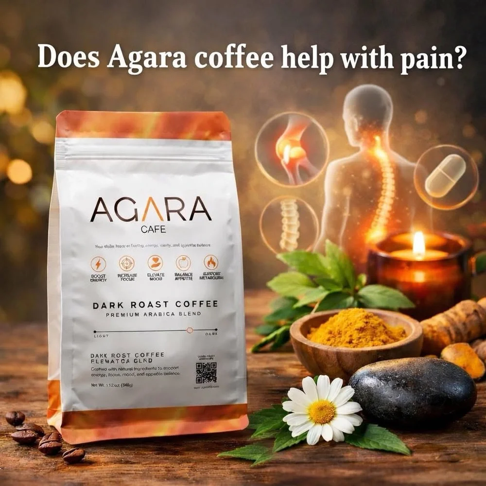 AGARA Cafe Dark Roast Coffee - White & Orange Premium Arabica